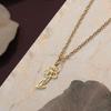 Kinitial Stainless Steel Birth Month Flower Necklace Snowdrop Daisy Rose Pendant Neck Chains Trendy Jewelry Birthday Gift