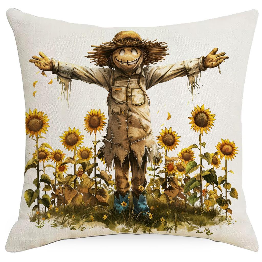 New Farmhouse Retro Sunflower Pillow Case Home Sofa Cushion Pillow Case