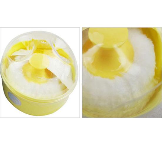 Portable Baby Kid's Soft Body Talcum Powder Puff Sponge + Box Case Container