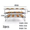 3-Piece three-layer cake rack cooling rack, stainless steel stackable grid YQ
