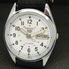 AUTOMATIC VINTAGE REFURBISHED SEIKO 5 6309A JAPAN MENS WHITE WATCH a441669-1 Sk-a441669