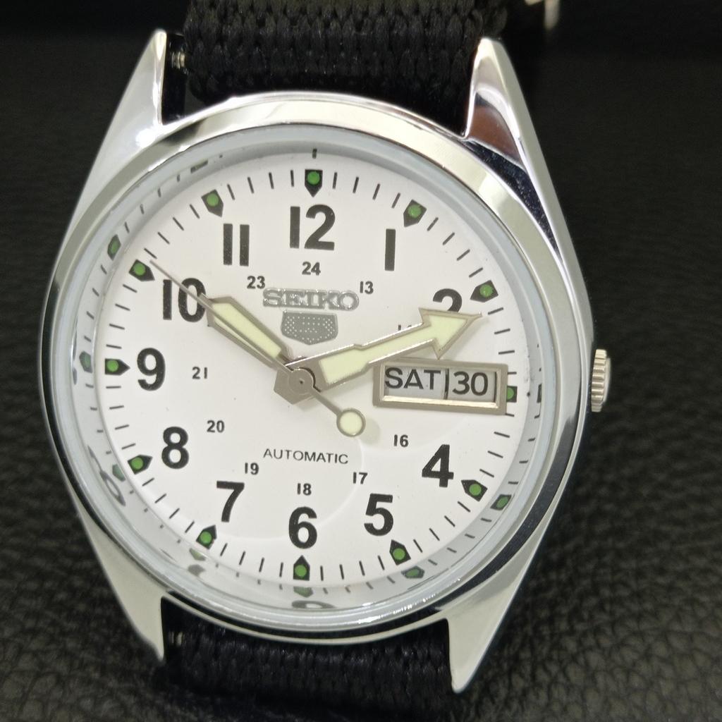 AUTOMATIC VINTAGE REFURBISHED SEIKO 5 6309A JAPAN MENS WHITE WATCH a441669-1 Sk-a441669