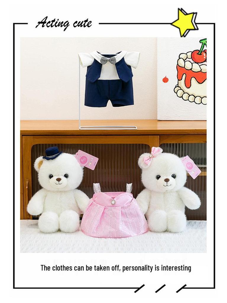 Little Bear Wedding Ornament: Valentine's Day Gift for New Couples and Car Decoration