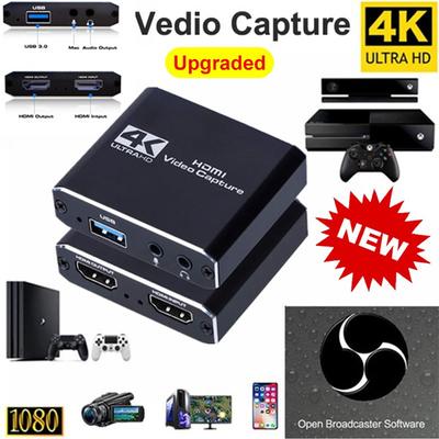 2021 Neue 4K 1080P HDMI zu USB 3.0 Video Capture Card Telefon Spielaufnahme Box für Swich PS3/4 PC Youtube OBS DVD Live-Übertragung
