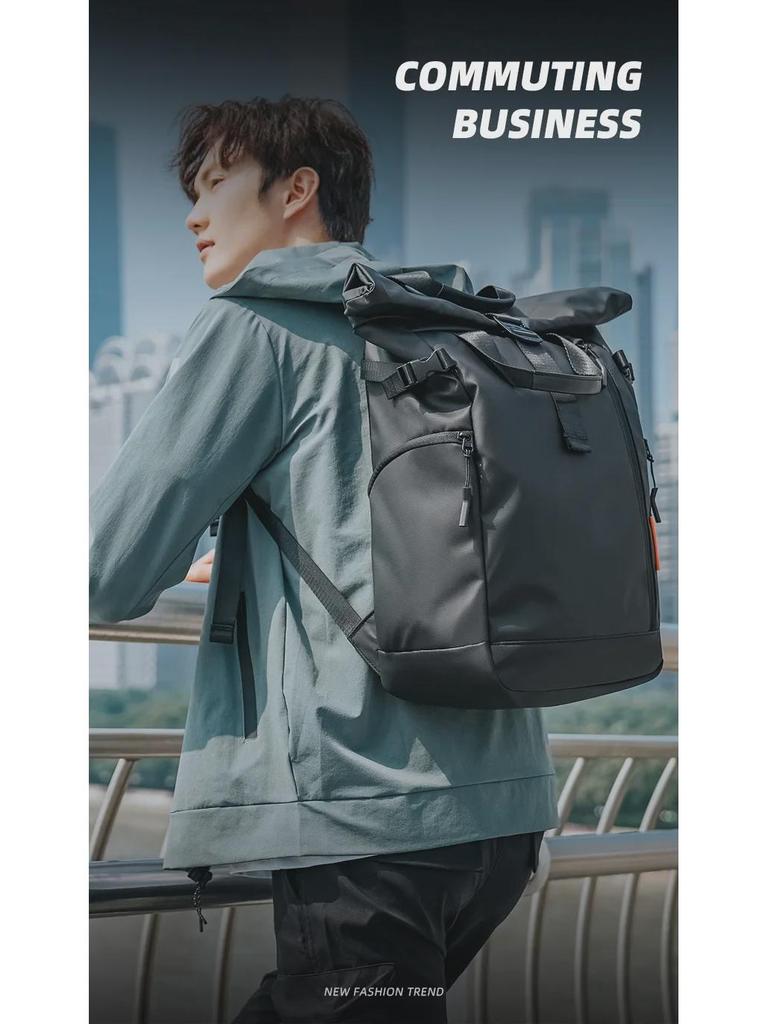 Men's High-End Fashion Laptop Backpack - Large Capacity, Waterproof Oxford Cloth, Stylish Schoolbag