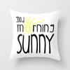 Versatile Yellow Polyester Pillow Case Cover For Sofa Car And Waist Support