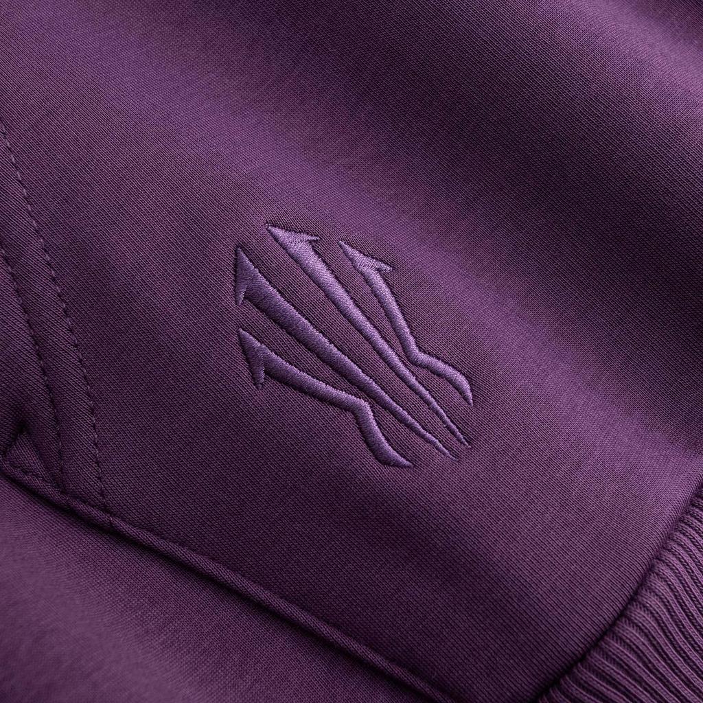 Anta Unisex Trend Embroidered Hooded Knit Sweatshirt Purple 172541703N-4