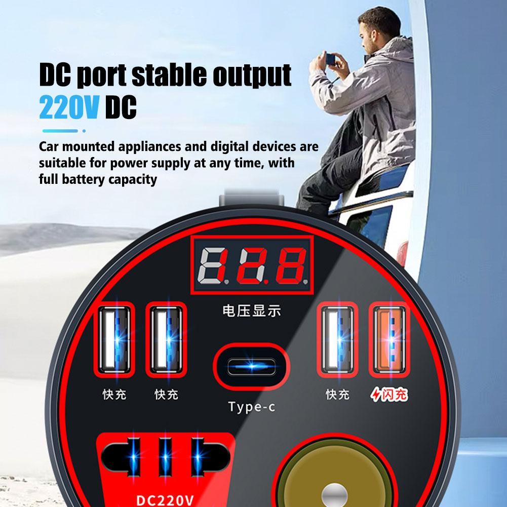 Vehicle Inverter 200W 12V-220V Automotive Power 110V Digital Voltage Transformer Car Electronics For Laptops Tablets DVD Players