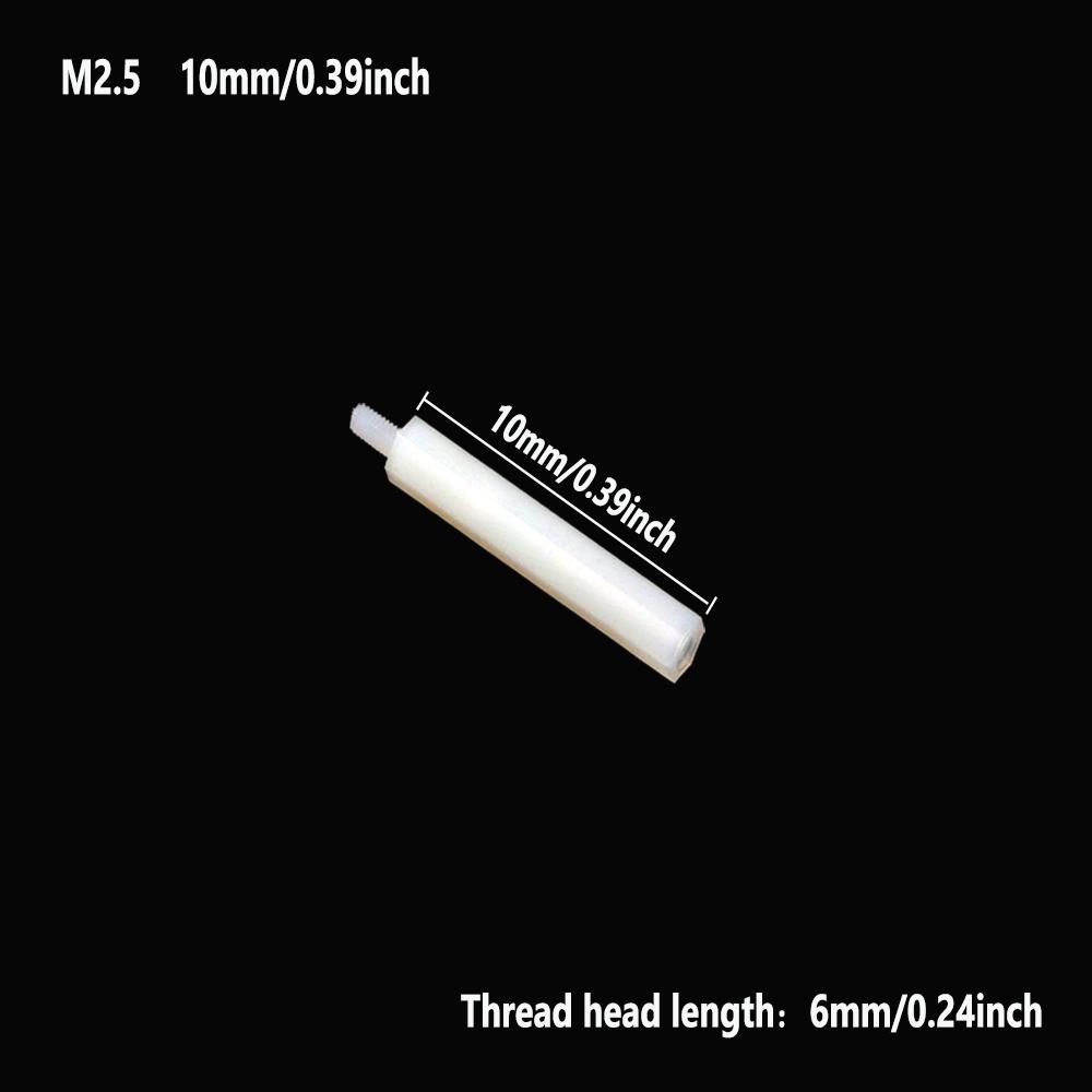 25Pcs White Nylon Single Head Fastener Durables Multi-Purpose Hardware Accessories