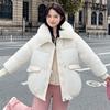 2025 Short Padded Cotton Women's Winter Fashion Loose Large Hooded Thick Warm Bread Coat Outerwear
