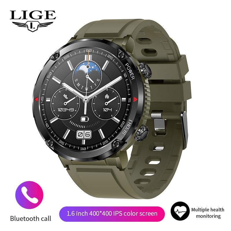 Men Smart Watch Bluetooth Call Watch Sports Fitness Tracker Wristwatch IP68 Waterproof 600 MAh Battery Smartwatch Man Bluetooth Call Watch