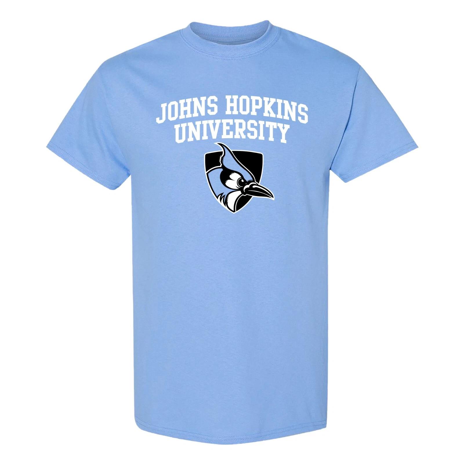 Johns Hopkins Blue Jays Arch Logo T-Shirt - Carolina Blue S