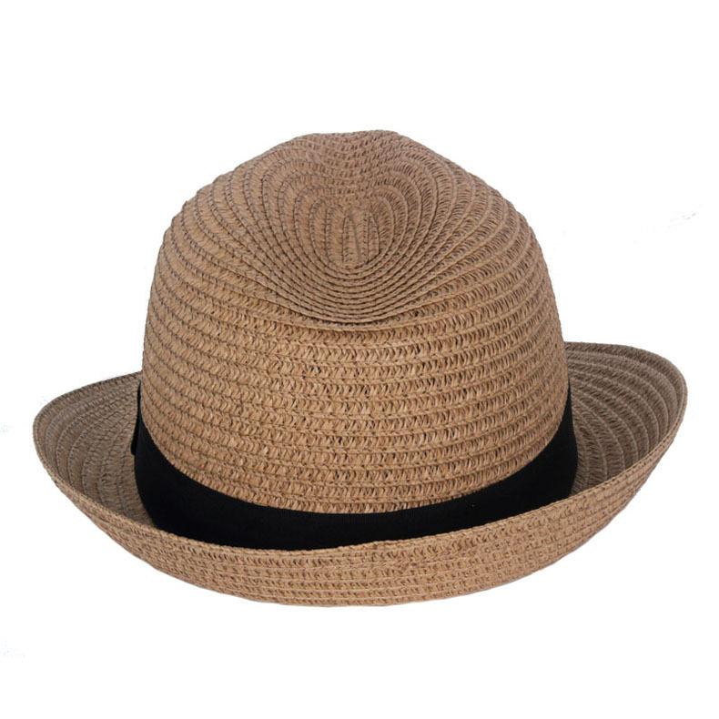 Summer Straw Hat Outdoor Sun Protection Sun Hat Men British Jue Hat Holiday Beach Hat Small Topper Hat