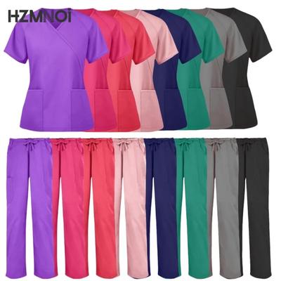 Polychrome Medical Uniform Women Scrubs Sets Pet Hospital Working Scrub Suits Nurse Accessories Dental Surgery Suit Lab Workwear
