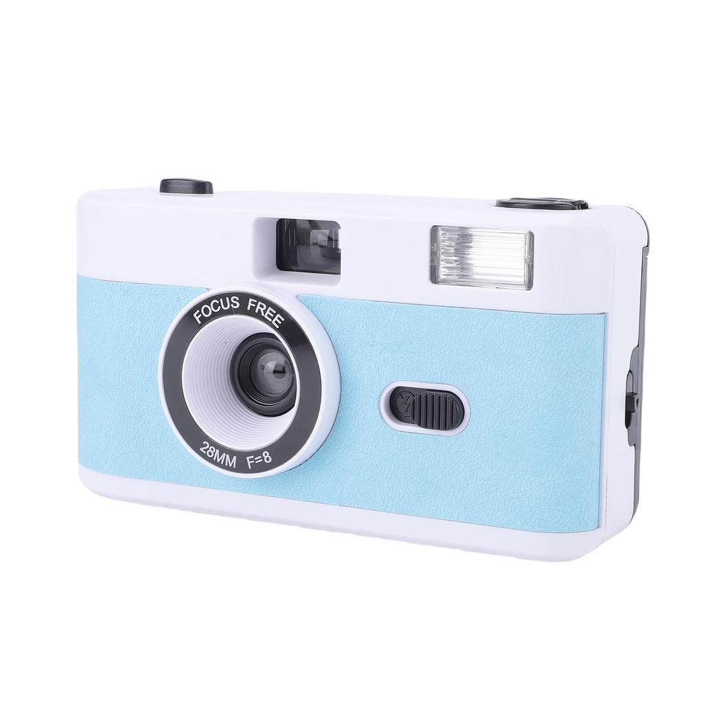 35mm Film Camera 28mm F/8 Reusable Retro Film Camera with Flash 27 Color Films for Students Adults Birthday Gifts