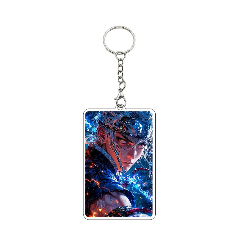 Anime 8cm Kamado Tanjiro Nezuko Agatsuma Zenitsu Cartoon Characters Acrylic Keychain Accessories Car Pendant Gifts Toy Wholesale