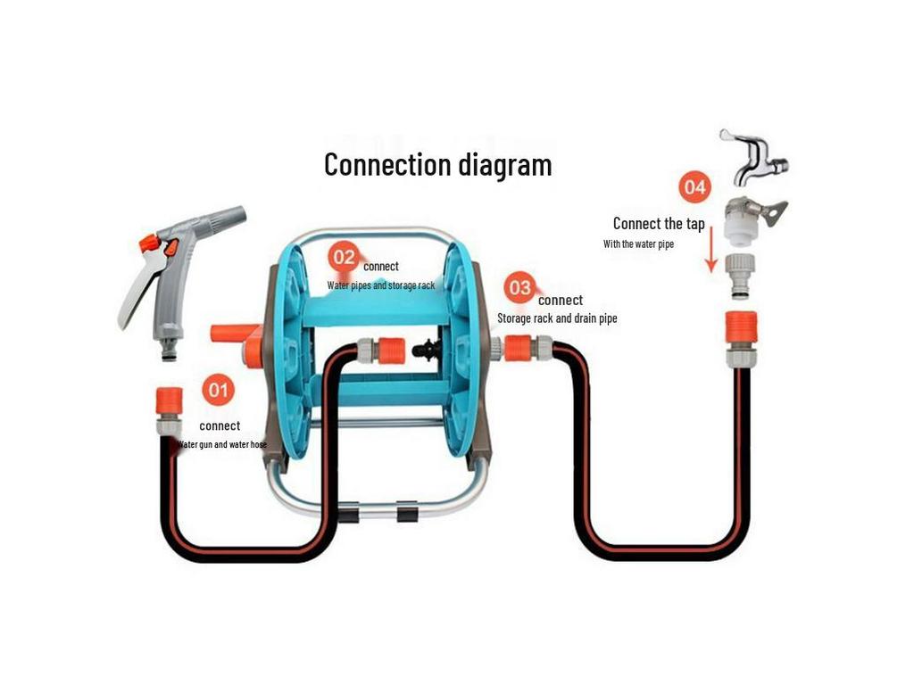 Garden Hose Reel - 30m Easy Storage, Hot Seller, Customizable Colors