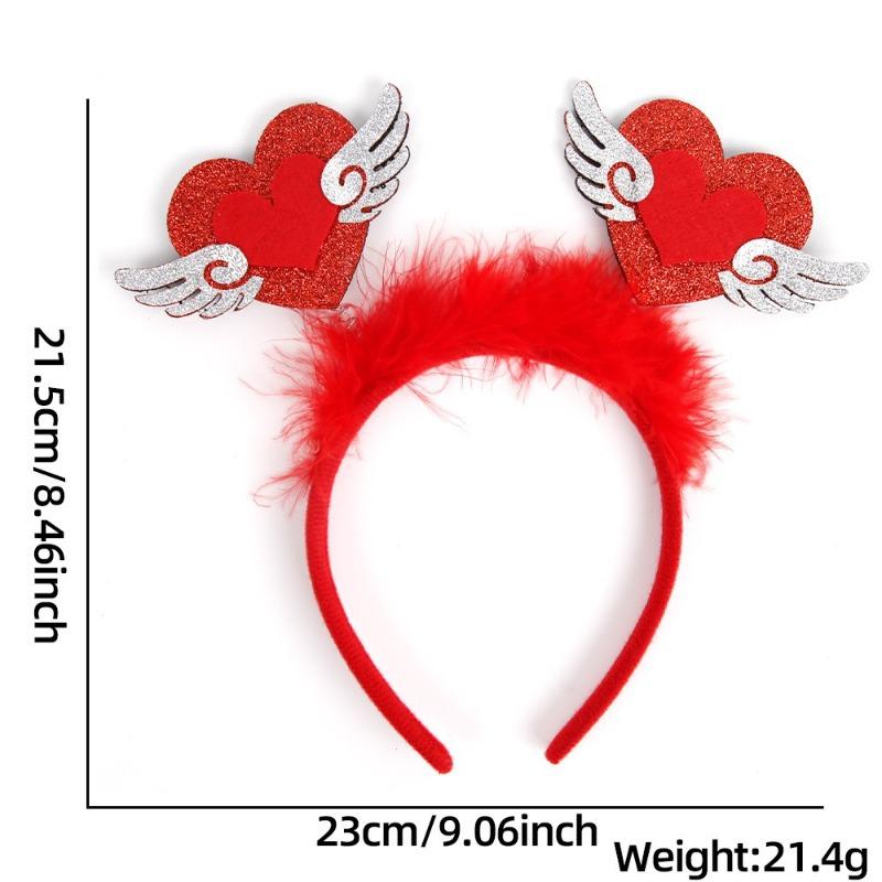 1 Valentine's Day Love Themed Headband for Valentine's Day Party Romantic Outfit with Love Elements and Diverse Design Styles