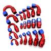 AN4 AN6 AN8 AN10 AN12 Straight 0 45 90 180 Degree Reusable Car Hose End Fittings Adapter For Swivel PTFE Oil Fuel Line Blue Red Fuel System Fittings7