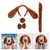 1 Set Pet Dog Costume Kit Party Hairband Bowtie Fake Nose Tail Prop Costume Props Animal Headdress Puppy Clothing Accessories