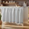 Sheer Window Valance, Short Curtain with Rod Pocket, Light Filtering Valance Curtain for Basement Kitchen Bedroom Window Cabinet