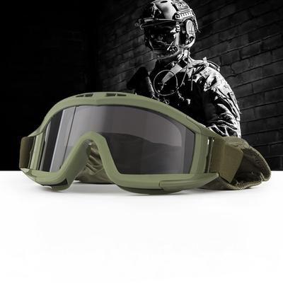 Lunettes Tactiques Lunettes de Tir à Impact pour Fans Militaires Casques Spéciaux Lunettes Anti-Poussière CS pour Hommes et Femmes.