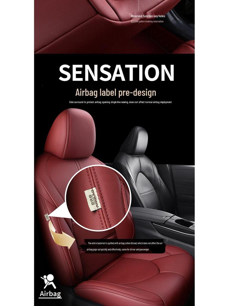 Universal Genuine Leather All-Season Car Seat Cover for Five-Seat Models