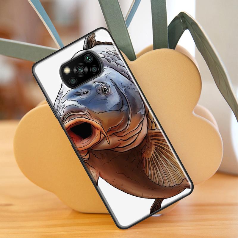 Karpfen Angeln Fisch Für POCO X3 Pro X3 GT F3 M3 M4 Pro Fall Für Xiaomi Mi 11 Lite Mi 11T Pro 10T Zurück Abdeckung