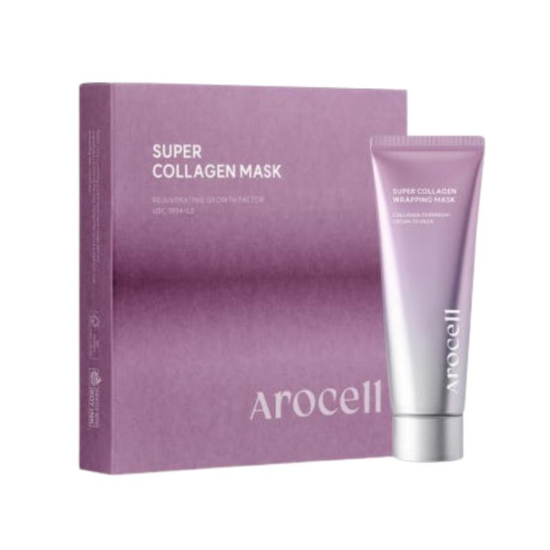 AROCELL Super Collagen Wrapping Mask 80ml + Super Collagen Mask 43g 4 Sheets
