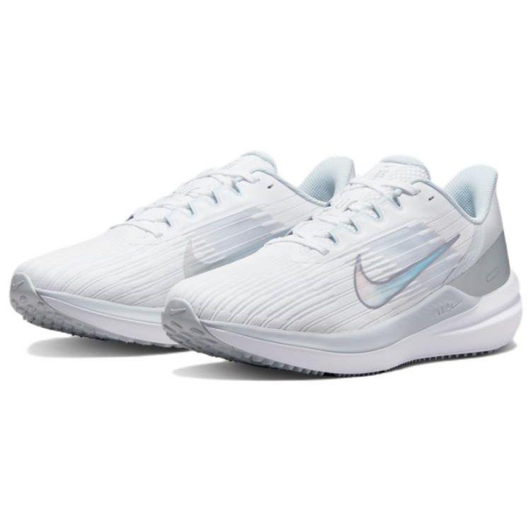Nike Air Winflo 9 White Pure Platinum Women Sneakers Particle-Grey Metallic-Silver DD8686-100