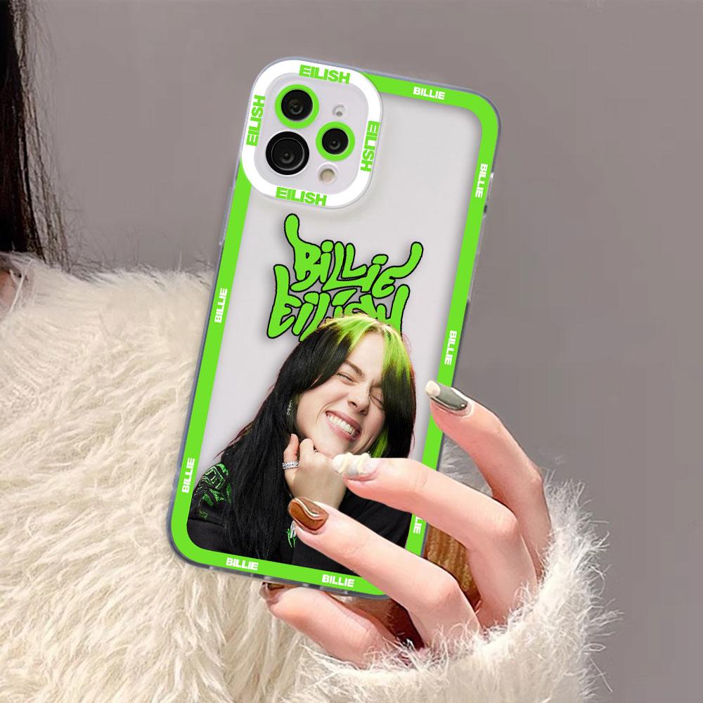 Singer B-Billies E-Eilishs Clear Phone Case For Redmi K40 K60 15C 14C 13C 13 12 12C 10 10C 10A 9 9C 9A 8 7 A1 A2 A3 A5 Pro Cover