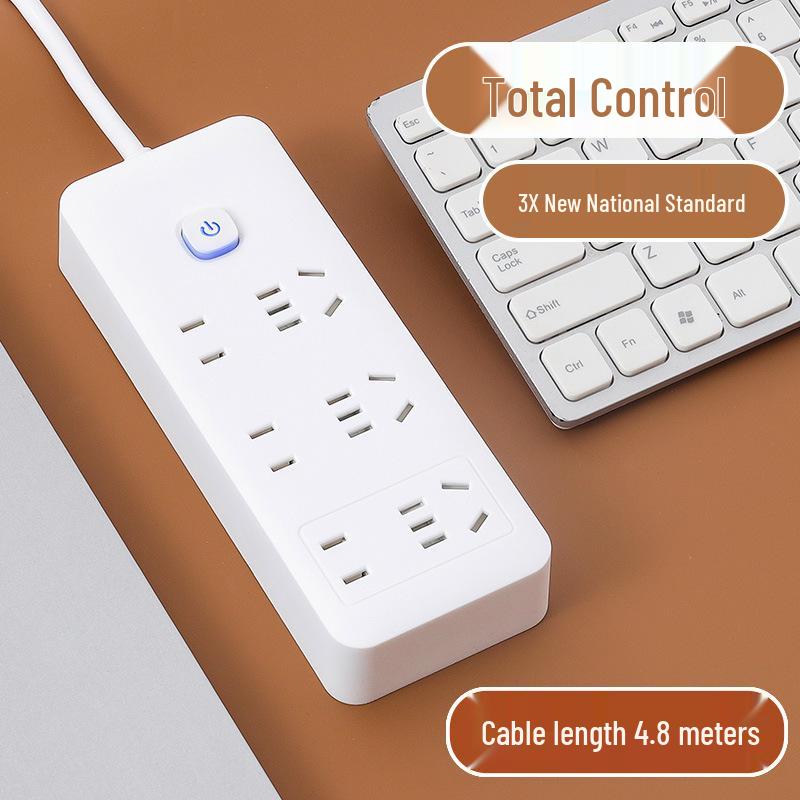 USB Socket Panel with Multi-Outlet Power Strip and Sub-Control