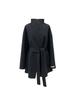 Stand-up collar short double-sided wool coat lapel loose lazy small autumn and winter women's camel white coat