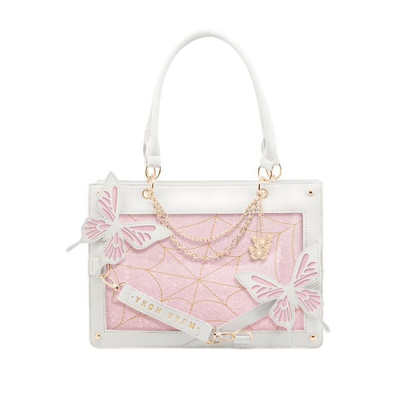 Dark style maze butterfly pain bag Toth girl holding the cross-body bag