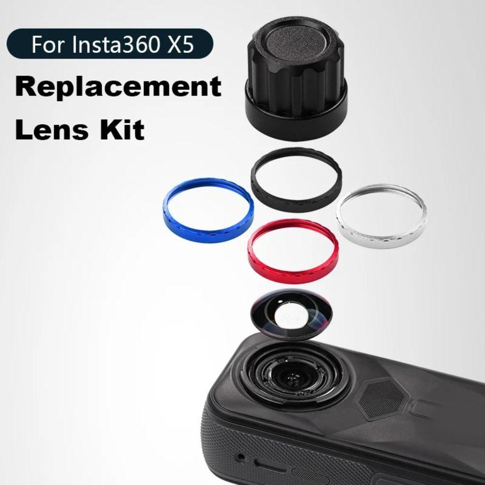 Removable Camera Lens Detachable Professional Repair Optical Lens HD Replacement Lens Kit for Insta360 X5 Camera Accessories