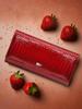 Genuine Leather Womens Wallet European Style Magnetic Closure Multi Function Card Holder Large Capacity Long Patent Leather Purse