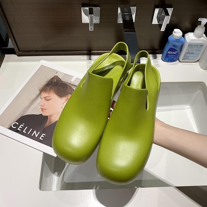 Axi Ge Has the Same 2025 Four-season New Bag Head Sandals, Internet Celebrity Wears Versatile Thick-soled Flat-heeled Cool Slippers.