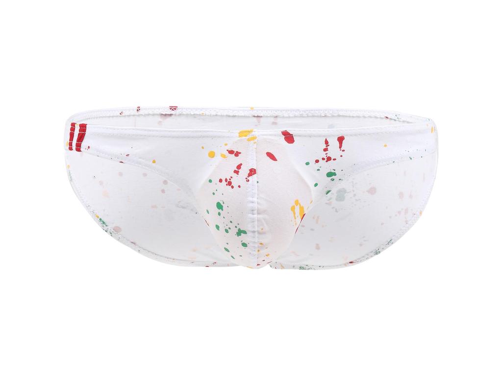 Men's Sexy Low Waist Cotton Dot Print Briefs E046