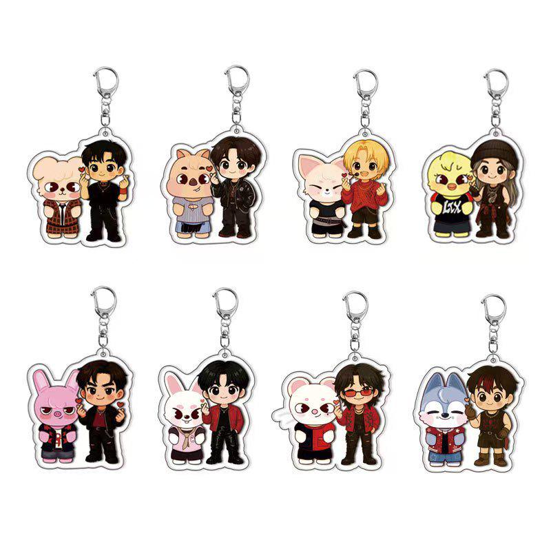 Stray Kids Acrylic Keychain Anime Merchandise Exquisite Pendant