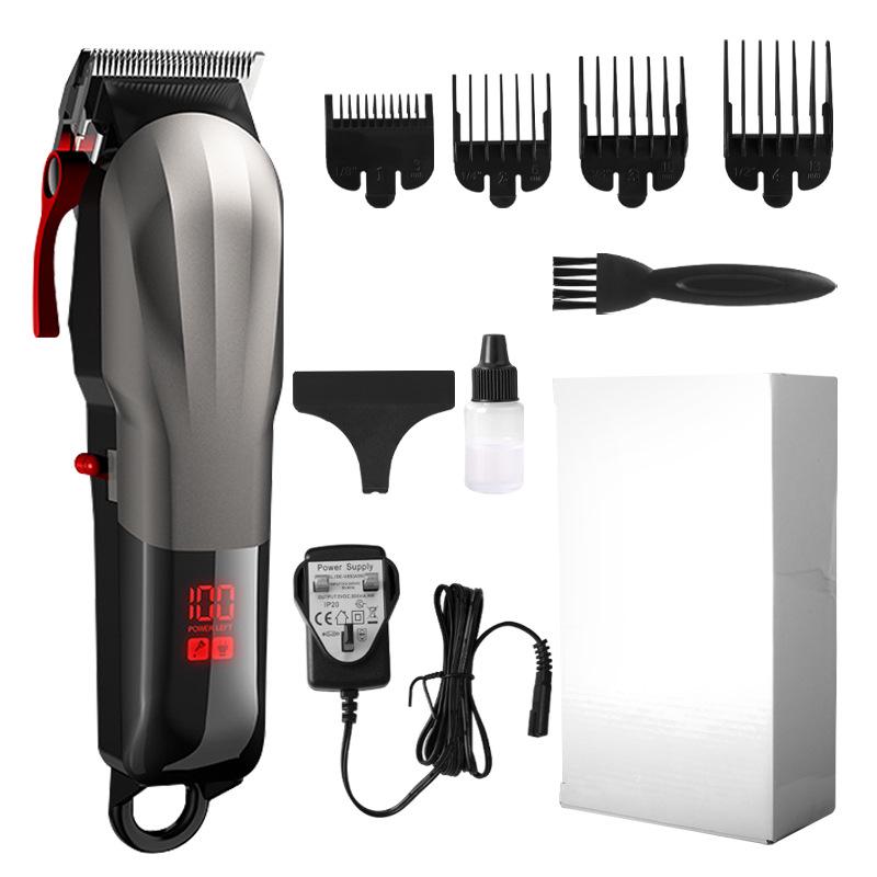 

Регулируемая электрическая машинка для стрижки волос Cross-Border с прецизионным лезвием для профессиональных стрижек серый