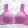 Front-clasp Large Size Steel-free Push-up Bra with Thin Molded Cups