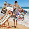 Name Custom Sabrina Carpenter Print Beach Towel, Large Soft Quick Dry Towel for Beach Camping Swimming