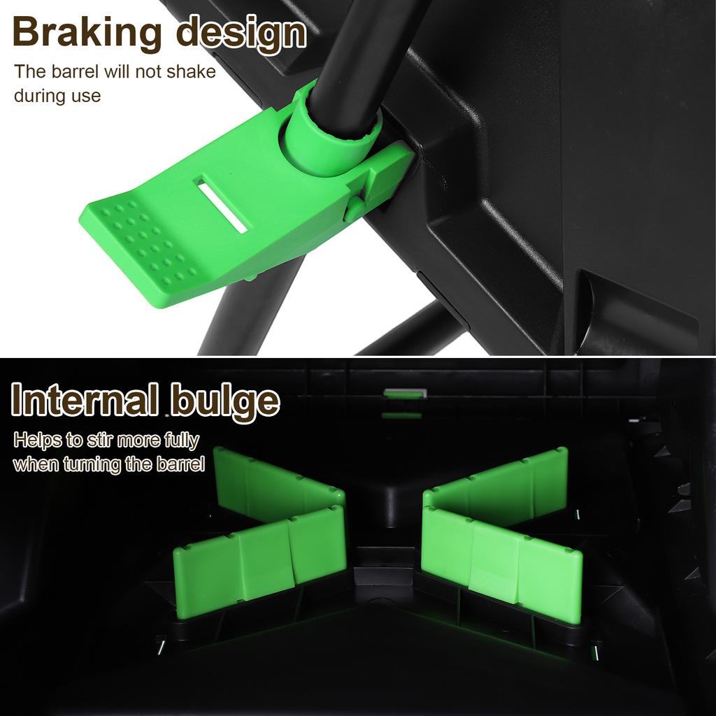 140L Dual Chamber Compost Bin Outdoor Tumbling Composting Case Fast Assemble Tumbling Easy Setup for Eco-Friendly Gardening