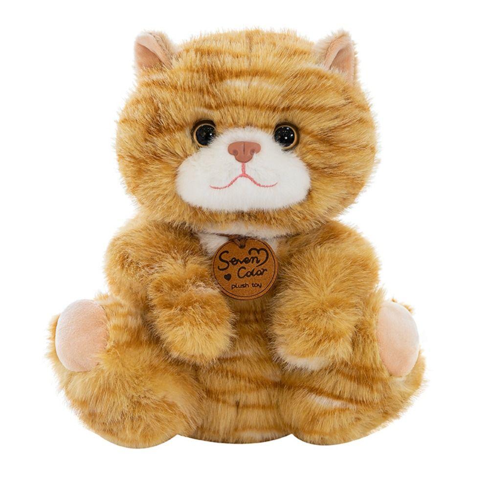 Fluffy Simulation Cat Plush Toys Stuffed Doll Animal Cartoon Kitty Dolls Children Gift