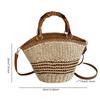 Women Woven Shoulder Bag Zipper Summer Beach Bag Casual Handbag Clutch Purse for Travel Vacation Shopping