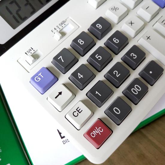 12 Digit Solar School Student Office Battery Power Desktop Electronic Calculator