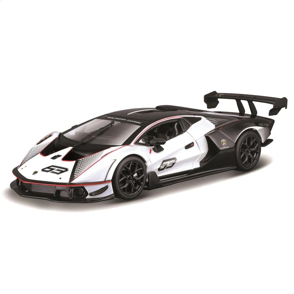 Bburago 1/24 Scale Lamborghini Essenza SCV12 White/Black Diecast Model Car (Finished Product) 18-28023