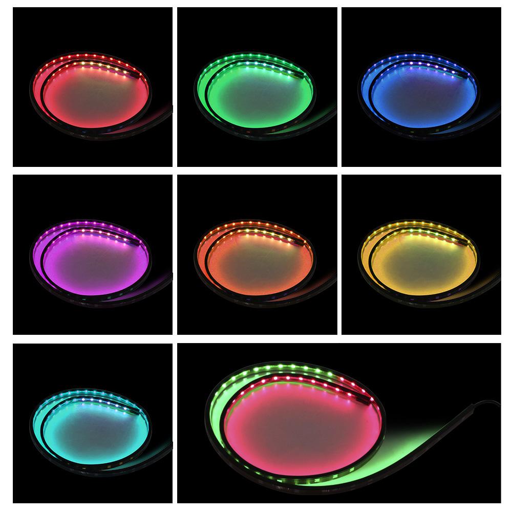Striscia LED flessibile colorata RGB da 24 V per tetto di camion, lampade per atmosfera, 1-2,4 m