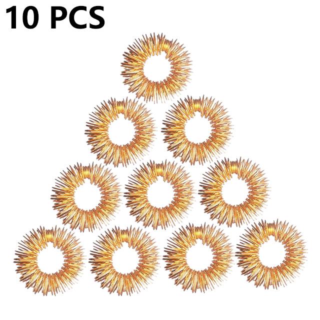 Non-Toxic 10 Pcs Spiky Sensory Rings Great Spikey Fidget Toys Finger Acupressure Massage Rings Therapy Finger Circulation Ring Adhd