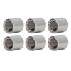 50Pcs Coupling Nut Round Rod Connector 304 Stainless Steel Female Thread M6x1.0 10 L11mm